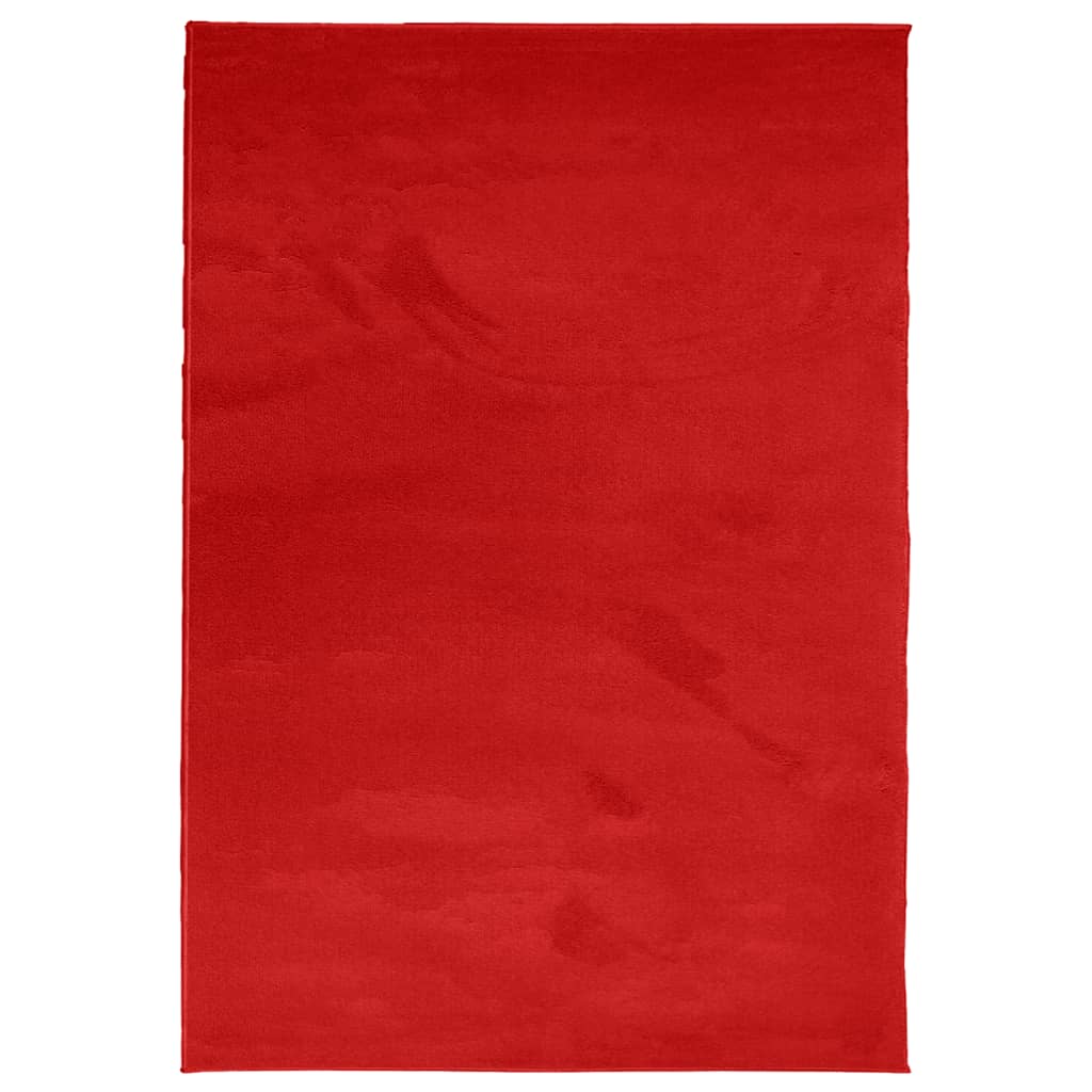 Tapis vidaxl Oviedo Low -Pile 120x170 cm rouge