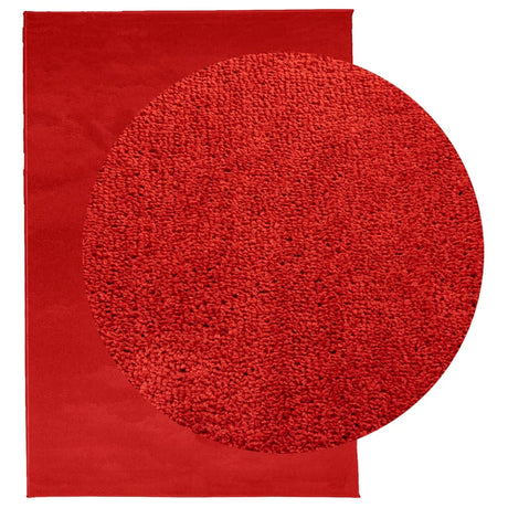 VidaXL Teppich Oviedo niedriger Flor 140x200 cm rot