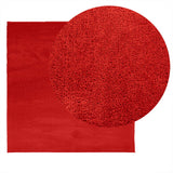 VidaXL Teppich Oviedo niedriger Flor 160x160 cm rot