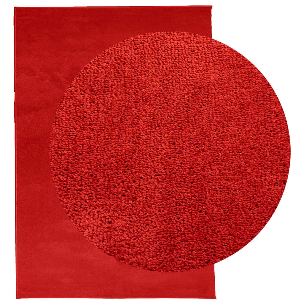 Tapis Vidaxl Oviedo Low -Pile 160x230 cm rouge