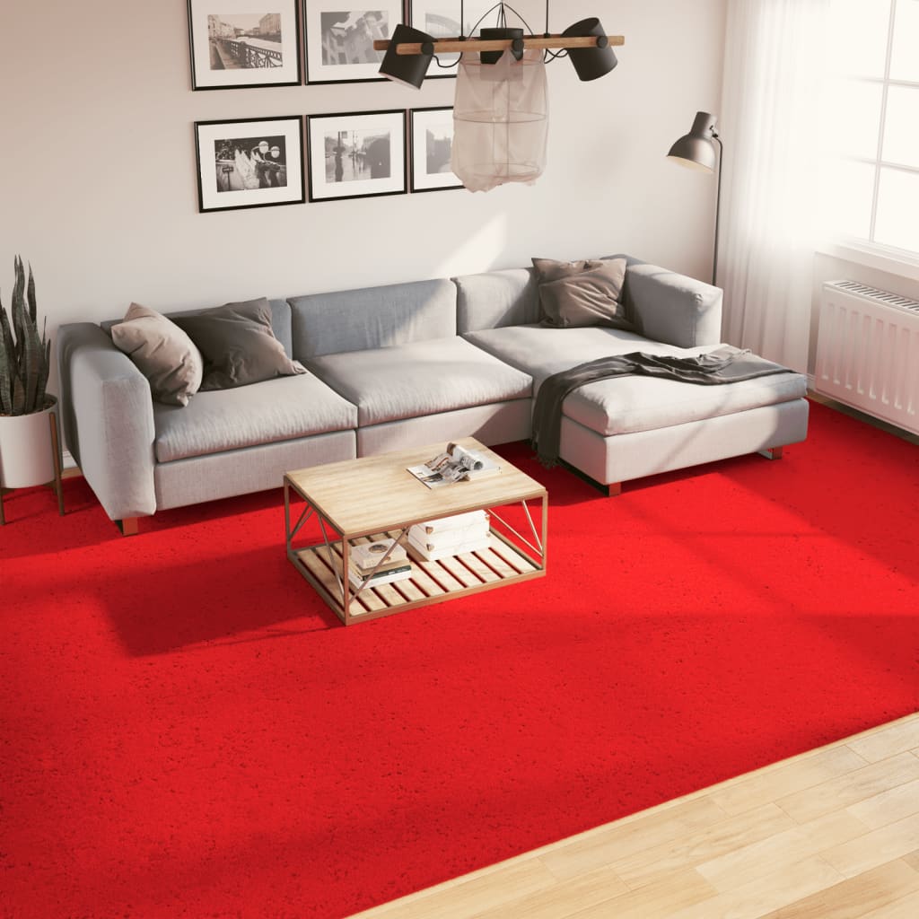 VidaXL Teppich Oviedo niedriger Flor 300x400 cm rot
