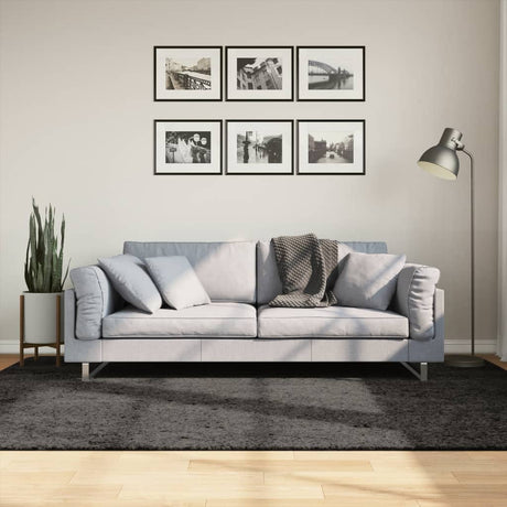 Vidaxx Teppich Istan Hochflor glänzend 160x230 cm Anthrazit