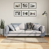 Vidaxl Teppich istan Hochflor glänzend 80x150 cm beige