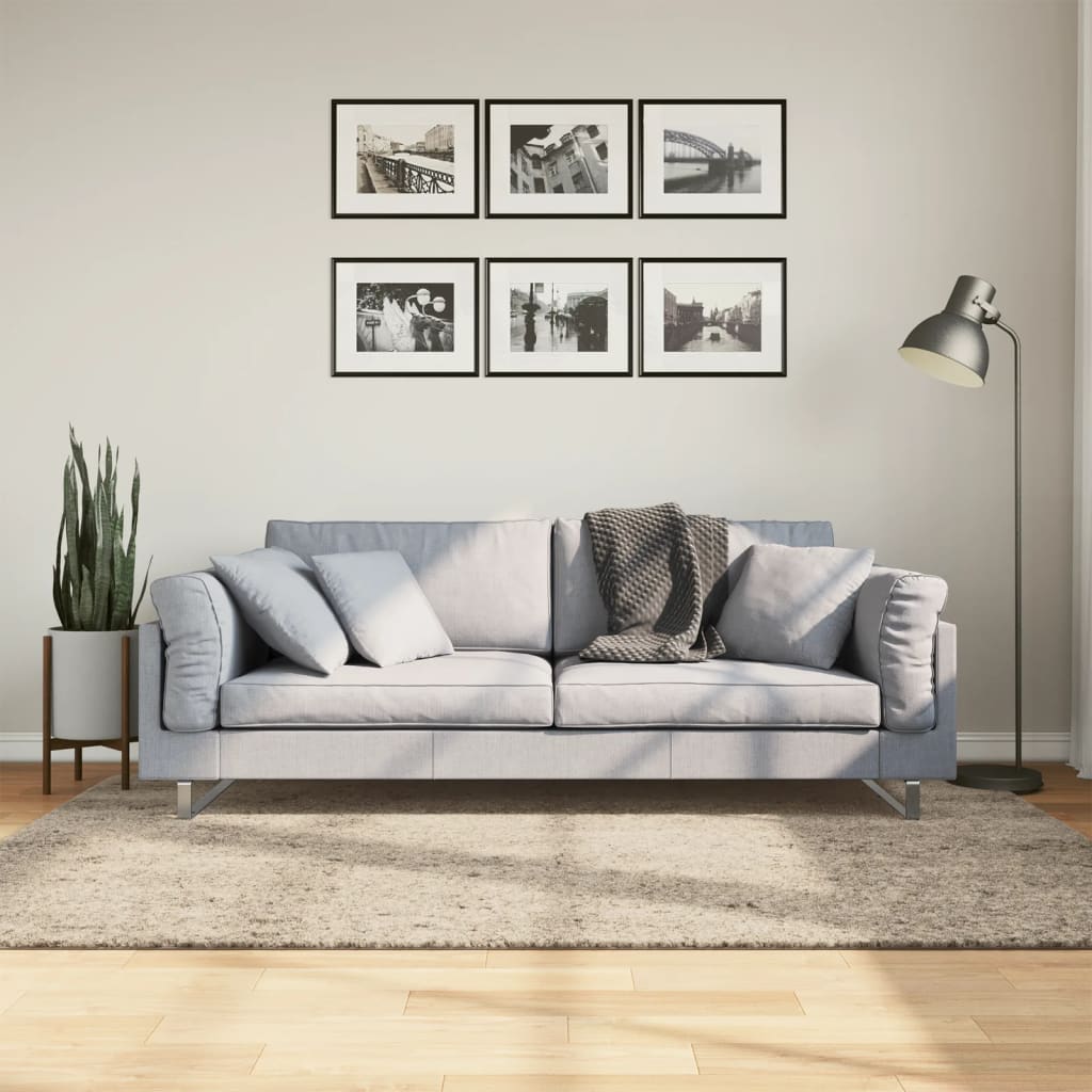 Vidaxx Teppich istan Hochflor glänzend 140x200 cm beige