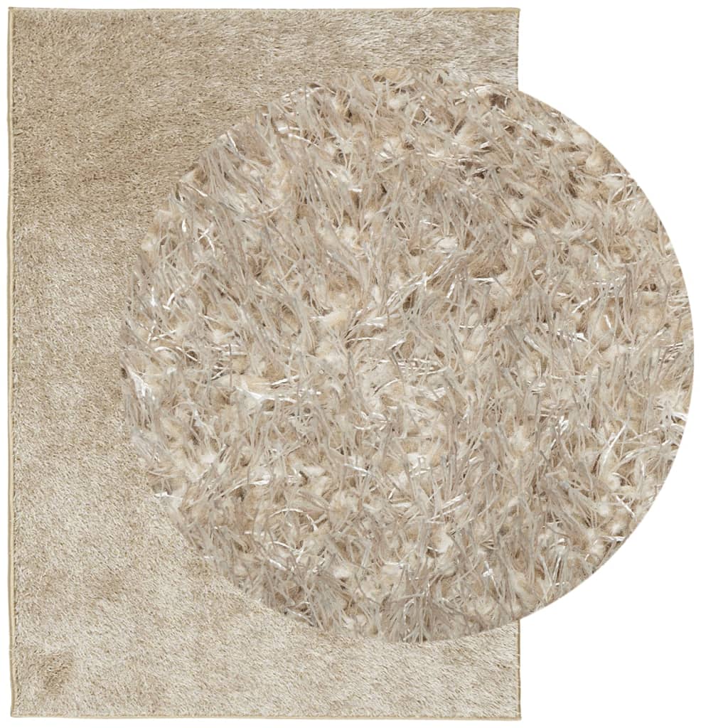 VidaXL Teppich Istan Hochflor glänzend 200x280 cm Beige