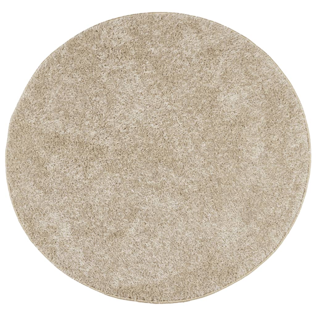 Vidaxl tapis istan pour un tas haut brillant Ø 100 cm beige