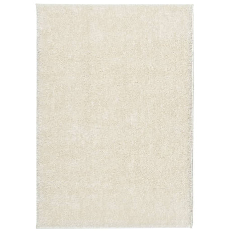 Vidaxx Teppich istan Hochflor glänzend 120x170 cm cremefarben