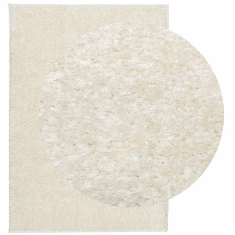 Vidaxx Teppich istan Hochflor glänzend 120x170 cm cremefarben