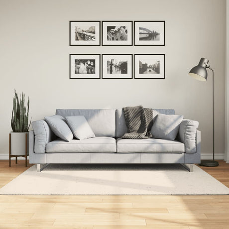 Vidaxx Teppich istan Hochflor glänzend 140x200 cm cremefarben