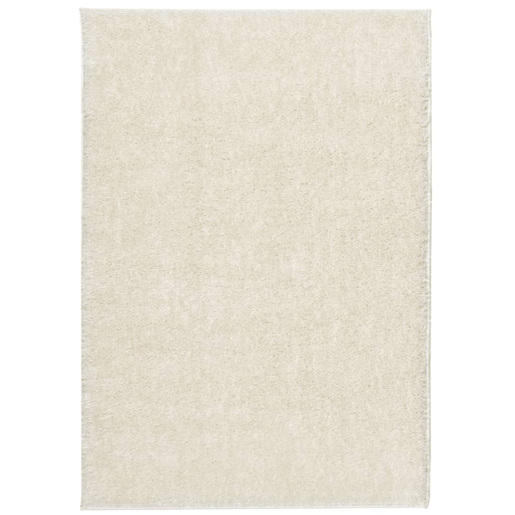 Vidaxx Teppich istan Hochflor glänzend 160x230 cm cremefarben