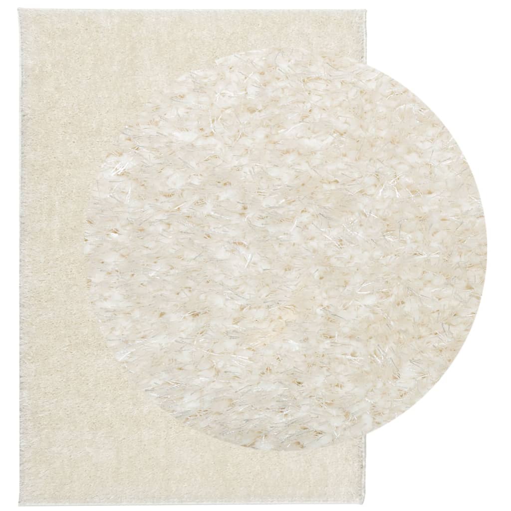 Vidaxx Teppich istan Hochflor glänzend 160x230 cm cremefarben