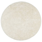 Vidaxl Rug Istan All -Pile Glossy Ø 100 cm creme -farvet