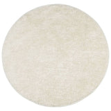 Vidaxl Teppich Istan Hochflor glänzend ø 160 cm cremefarben