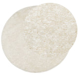 Vidaxl Teppich Istan Hochflor glänzend ø 160 cm cremefarben
