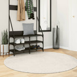 Vidaxl Teppich Istan Hochflor glänzend ø 160 cm cremefarben