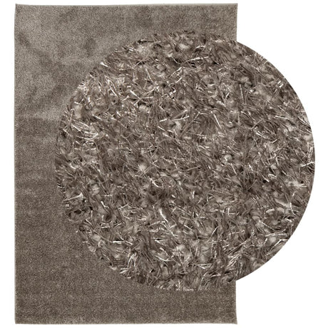 VidaXL Teppich istan Hochflor glänzend 140x200 cm grau