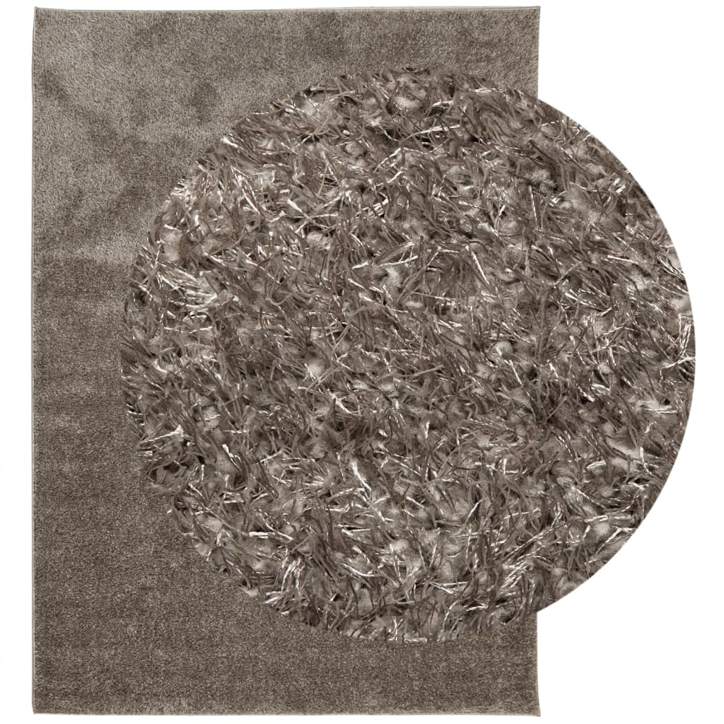 VidaXL Teppich istan Hochflor glänzend 240x340 cm grau