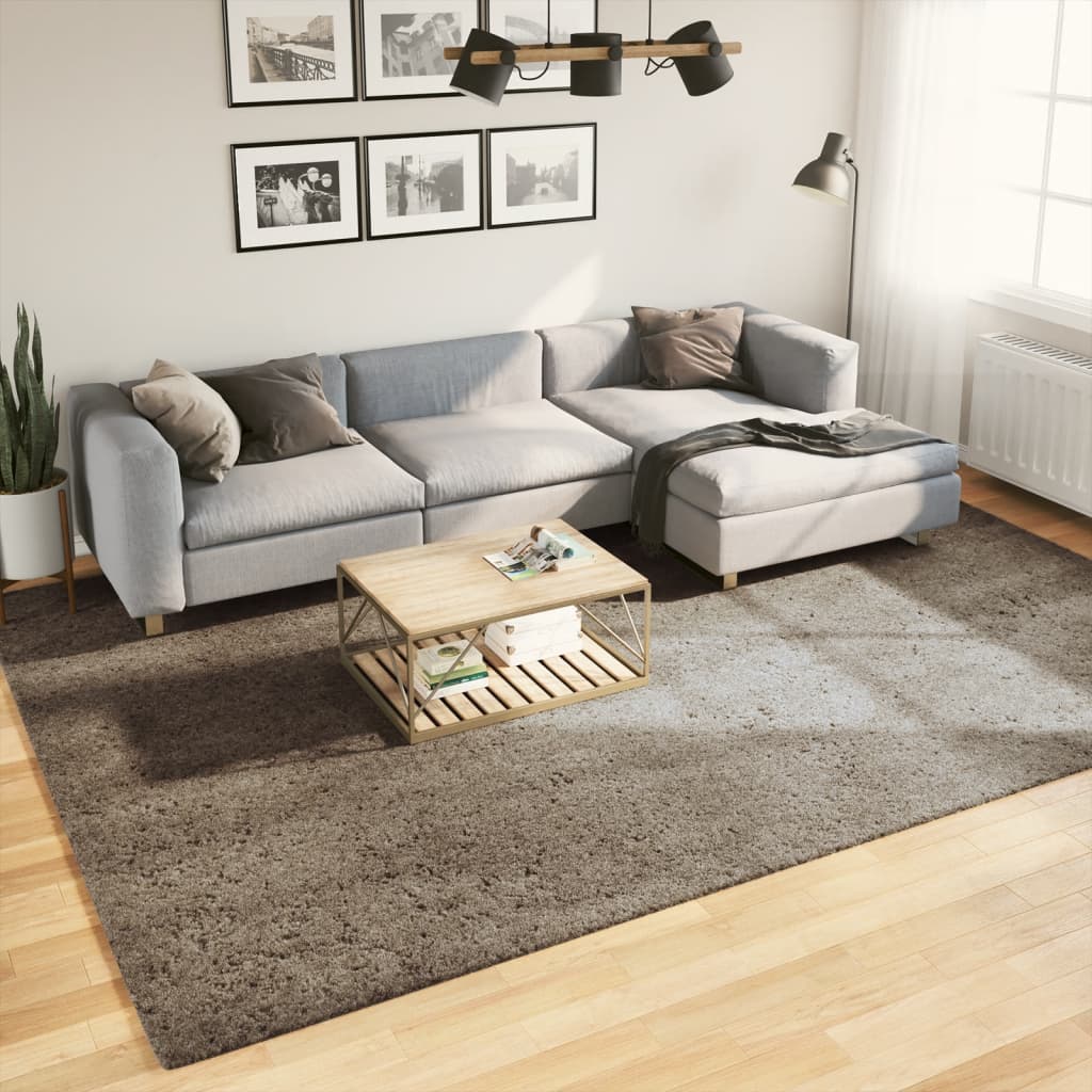 VidaXL Teppich istan Hochflor glänzend 240x340 cm grau