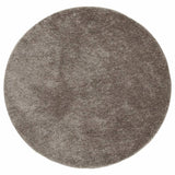 Vidaxl Teppich istan Hochflor glänzend ø 100 cm grau