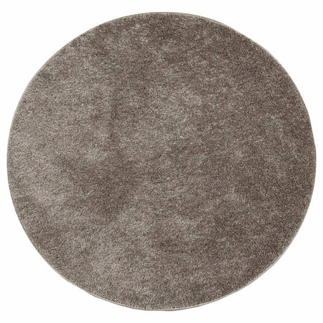 Vidaxl Teppich Istan Hochflor glänzend ø 120 cm grau