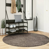Vidaxl Teppich istan Hochflor glänzend ø 160 cm grau