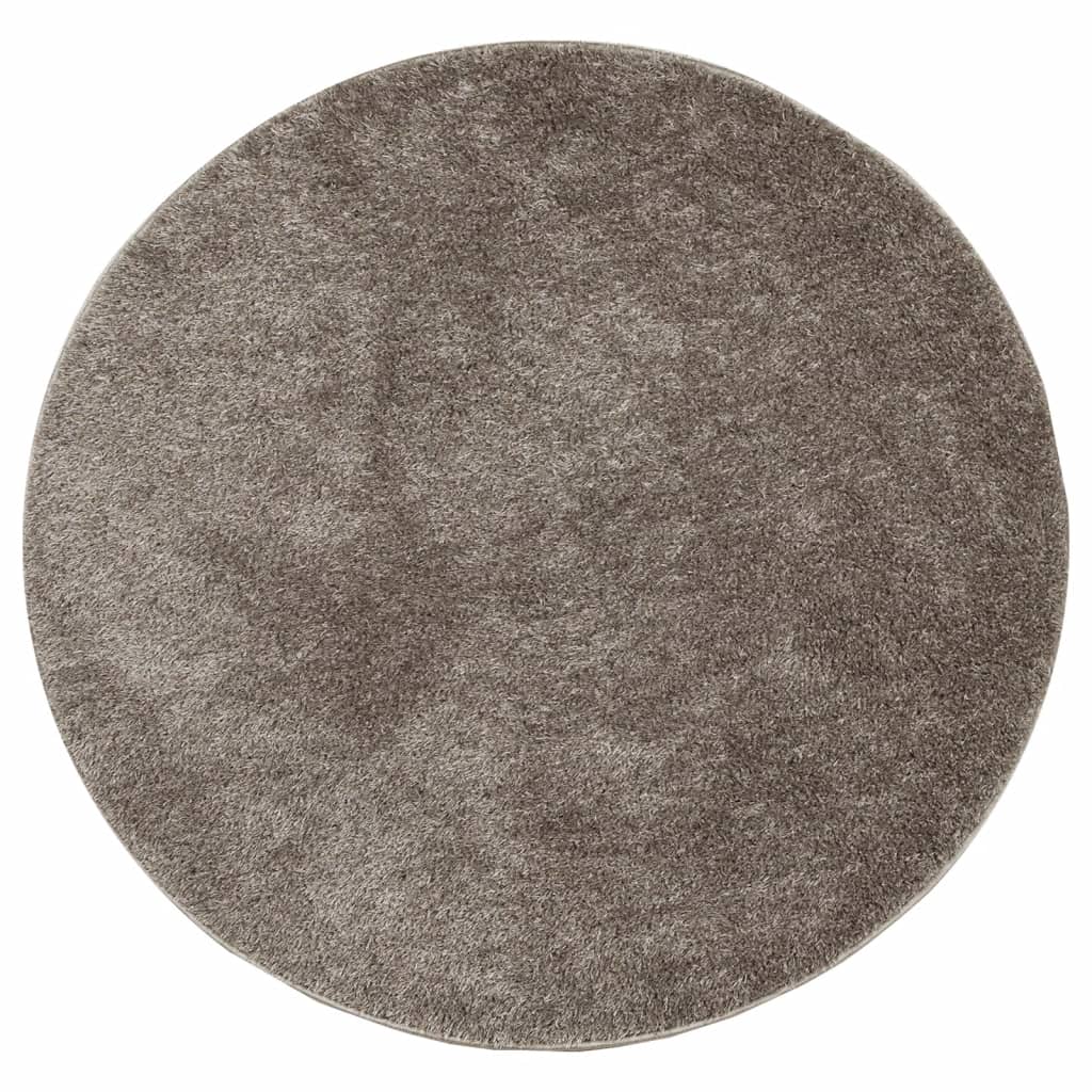 Vidaxl Teppich Istan Hochflor glänzend ø 200 cm grau