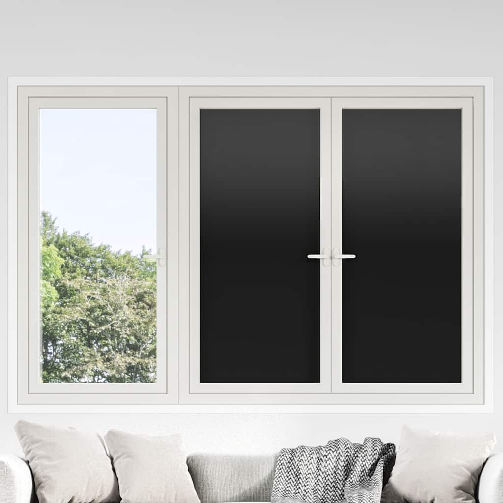 VidaXL Fensterfolien 3 Stück statisch matt PVC Schwarz