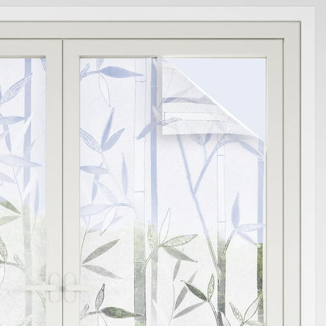 VidaXL Fensterfolien 2 Stk. mattes Bambusmuster PVC