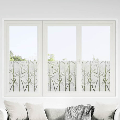VidaXL Fensterfolien 2 Stk. mattes Bambusmuster PVC
