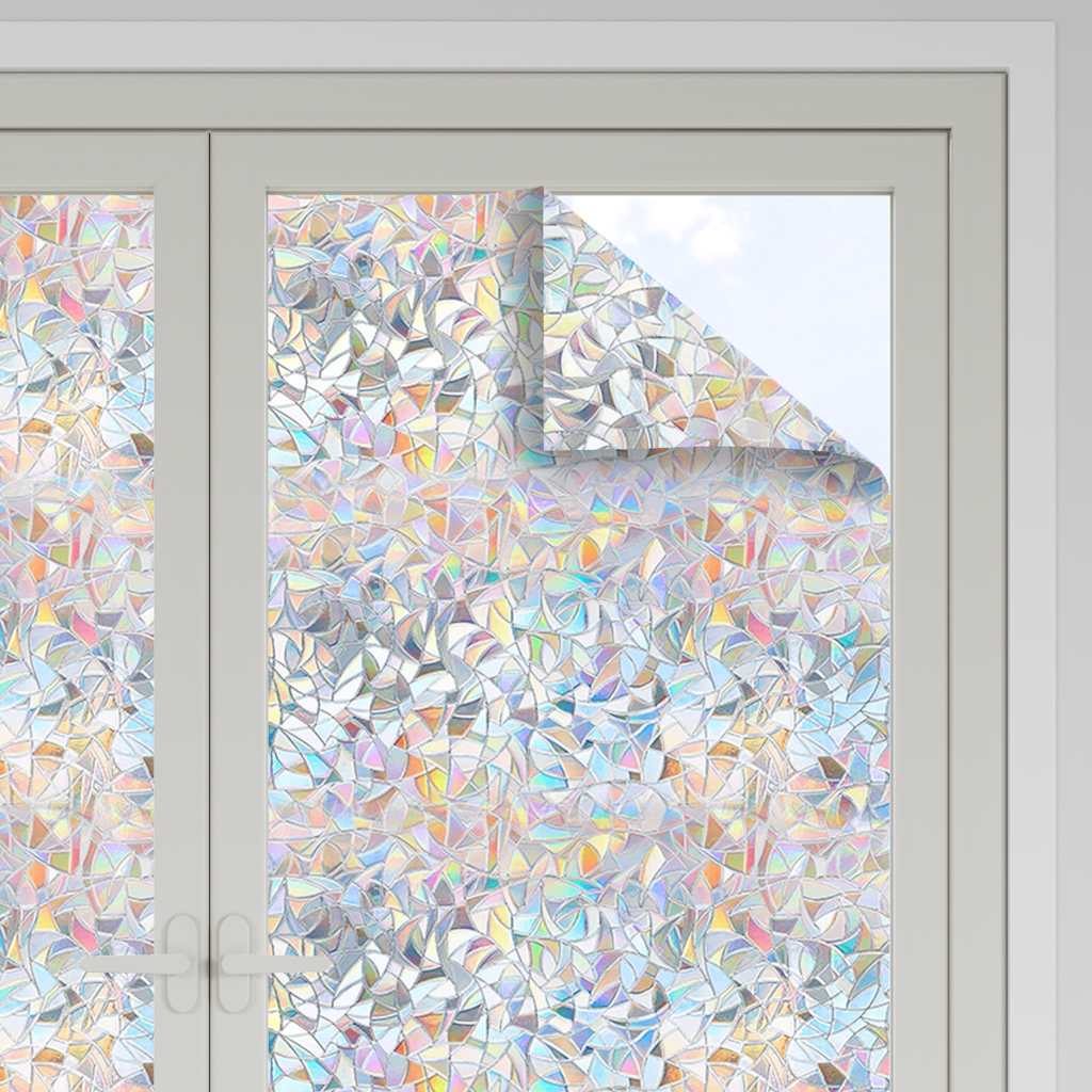 VidaXL Fensterfolien 5 Stk. mattes 3D-Regenbogenmuster PVC