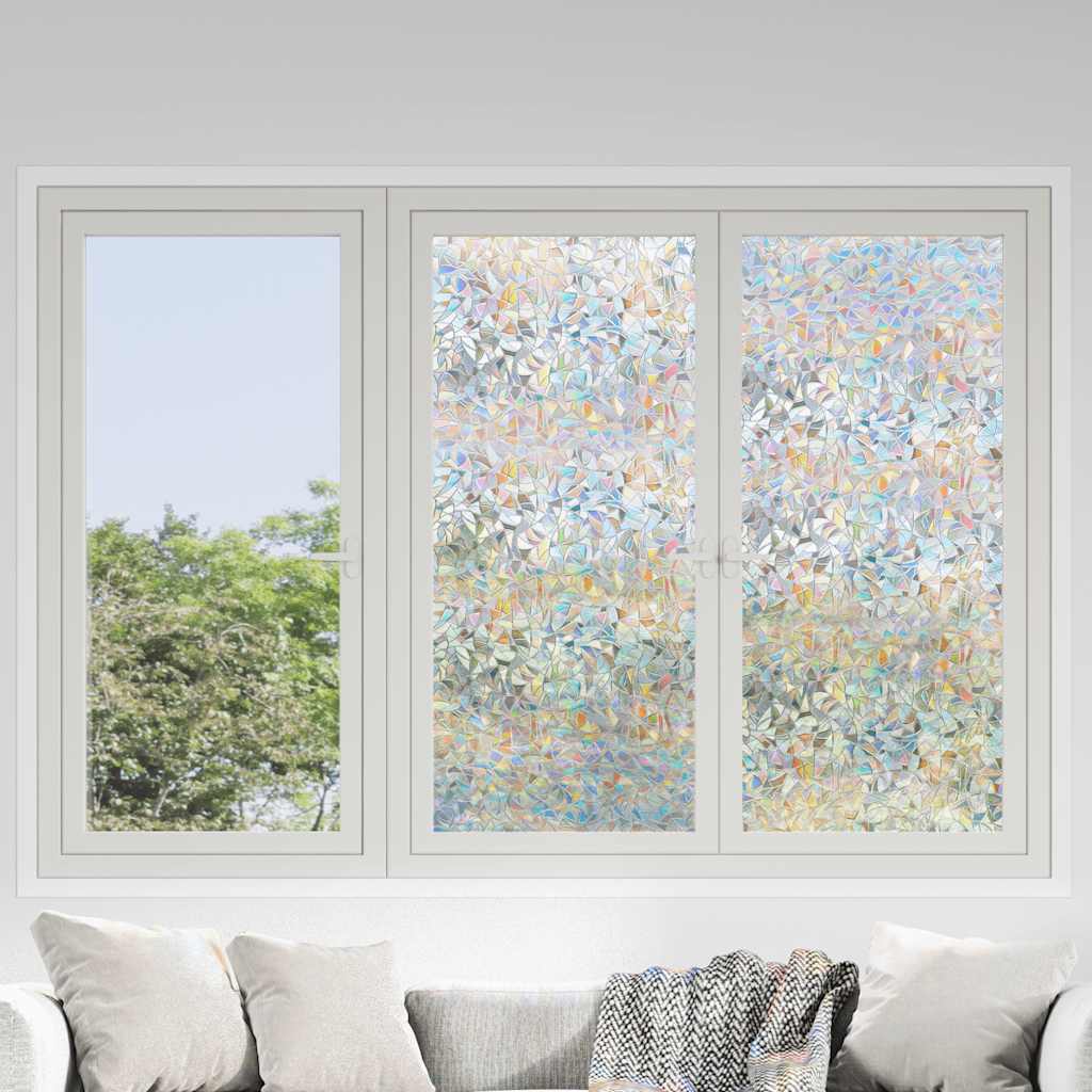VidaXL Fensterfolien 5 Stk. mattes 3D-Regenbogenmuster PVC