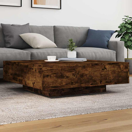 Vidaxl salontafel met led-verlichting 100x100x31 cm gerookt eikenkleur