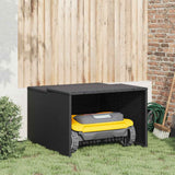 Vidaxl garage voor robotmaaier 86x90x52 57 cm poly rattan zwart