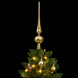 Vidaxl Kunstkerstboom with hinges 150 LED and Christmas balls 120 cm