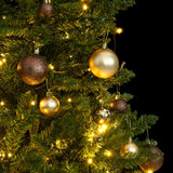 Vidaxl Kunstkerstboom with hinges 150 LEDs and Christmas balls 150 cm