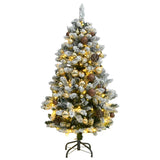 Vidaxl Kunstkerstboom with hinges 150 LEDs and Christmas balls 150 cm