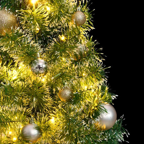VidaXL Künstlicher Weihnachtsbaum 150 LEDs, Kugeln und Schnee 150 cm
