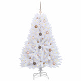 Vidaxl kunstkerstboom wit 80 x 80 x 150 cm pvc en metaal