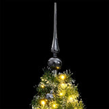 VidaXL Künstlicher Weihnachtsbaum mit Scharnieren 150 LED und Weihnachtskugeln 120 cm