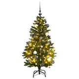 VidaXL Künstlicher Weihnachtsbaum mit Scharnieren 150 LEDs und Weihnachtskugeln 150 cm