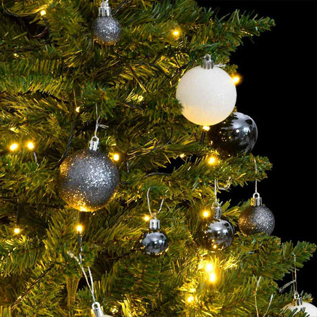 VidaXL Künstlicher Weihnachtsbaum mit Scharnieren 150 LEDs und Weihnachtskugeln 150 cm