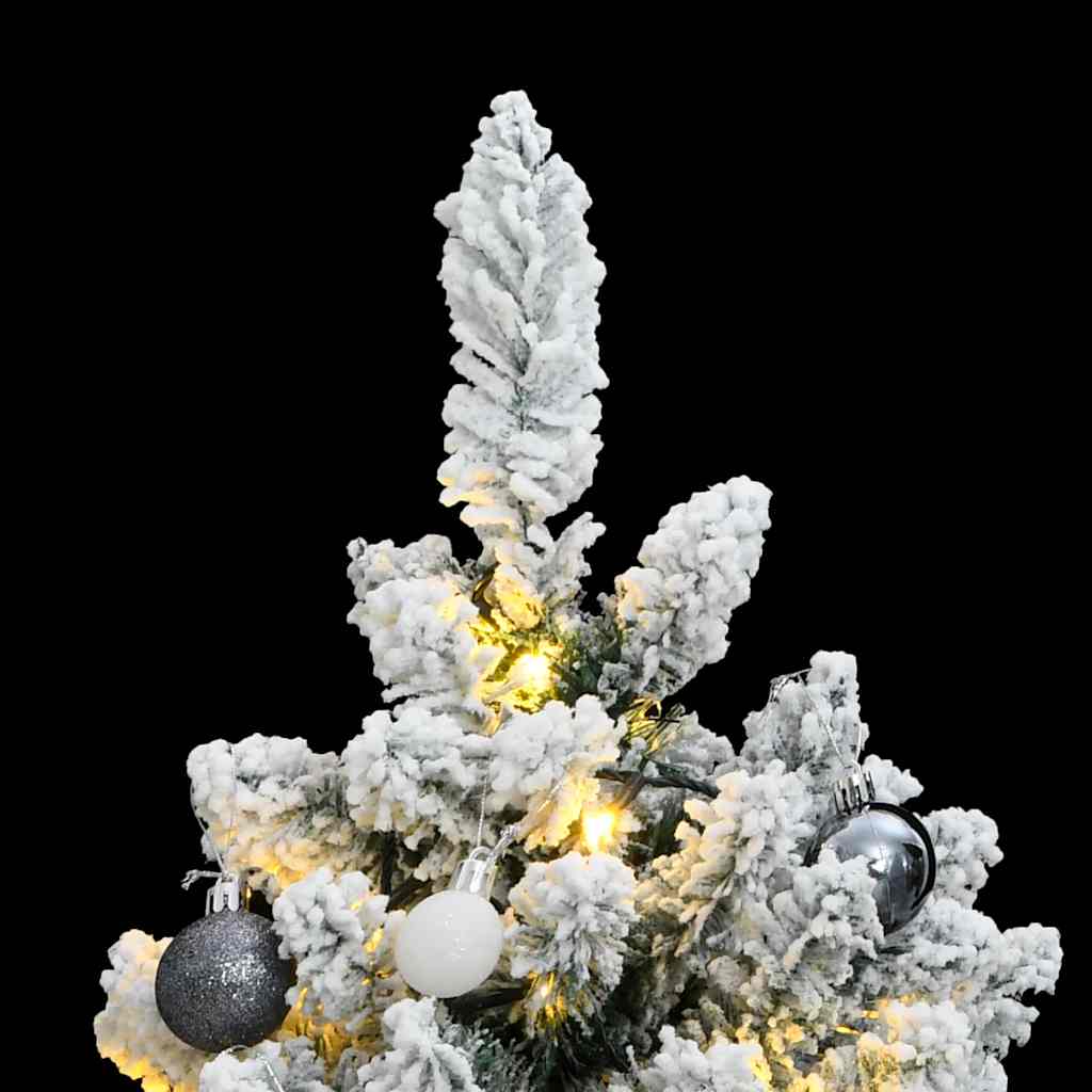 VidaXL Künstlicher Weihnachtsbaum mit Scharnieren 150 LED und Weihnachtskugeln 120 cm