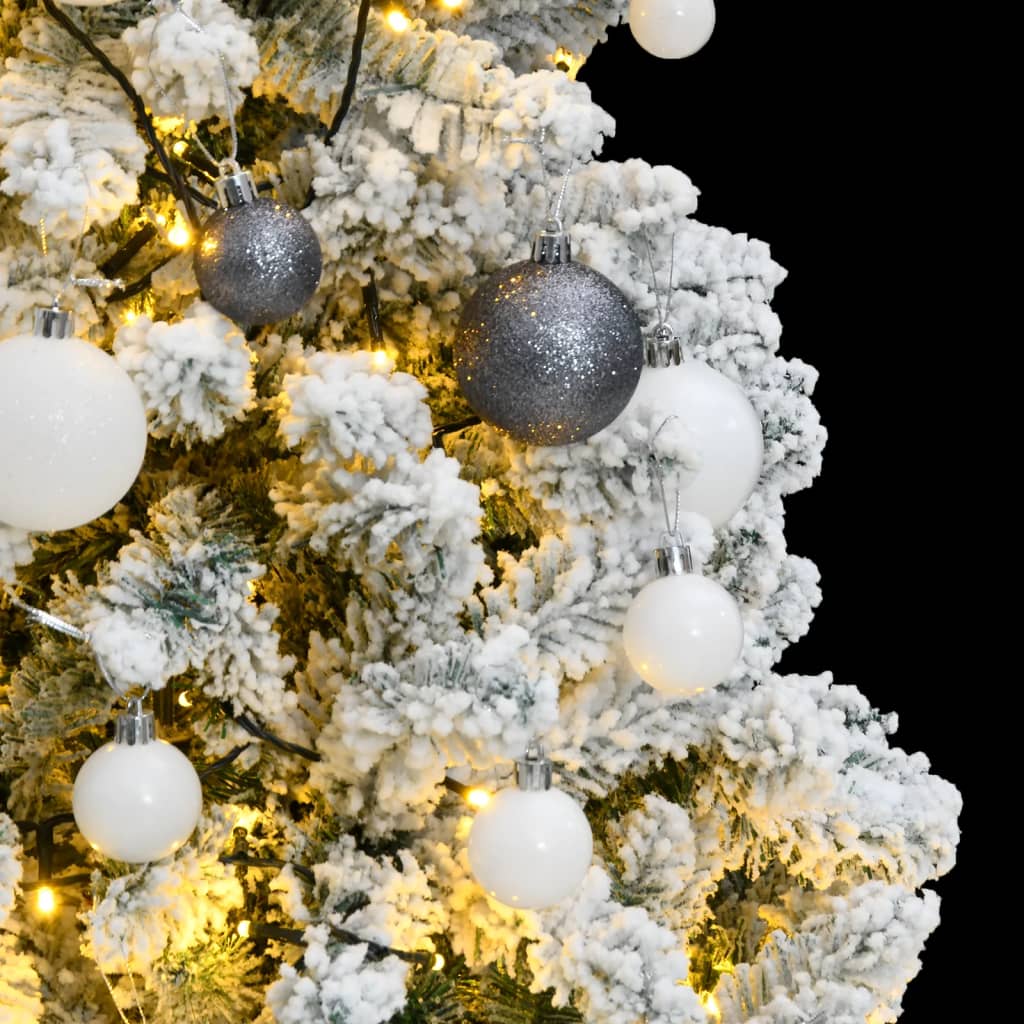 Vidaxl Kunstkerstboom mit Scharnieren 150 LED- und Weihnachtsbällchen 120 cm