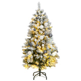 Vidaxl Kunstkerstboom con bisagras 150 LED y bolas de Navidad de 150 cm