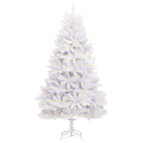 Vidaxl kunstkerstboom met 300 led wit 240 cm pvc en metaal