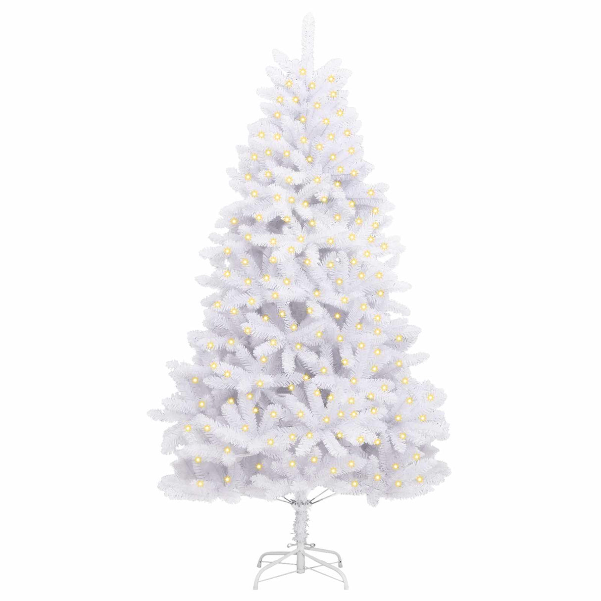 Vidaxl kunstkerstboom met 300 led wit 270 cm pvc en metaal