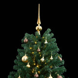 VidaXL Kunstkerstboom with hinges 300 LEDs and Christmas balls 180 cm