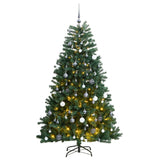 Vidaxl Kunstkerstboom con cardini da 300 LED e palle di Natale 180 cm