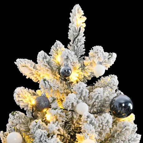VidaXL Künstlicher Weihnachtsbaum mit Scharnieren 300 LEDs und Weihnachtskugeln 180 cm