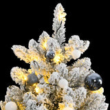 Vidaxl kunstkerstboom met scharnieren 300 led's en kerstballen 300 cm